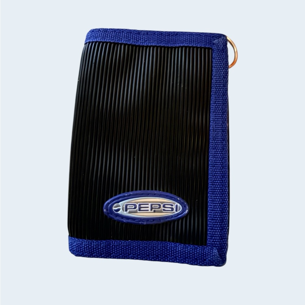 Vintage Pepsi Black and Blue Wallet 90s
